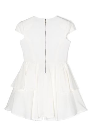 white polyamide dress BALMAIN PARIS KIDS | BU1C51K0175101